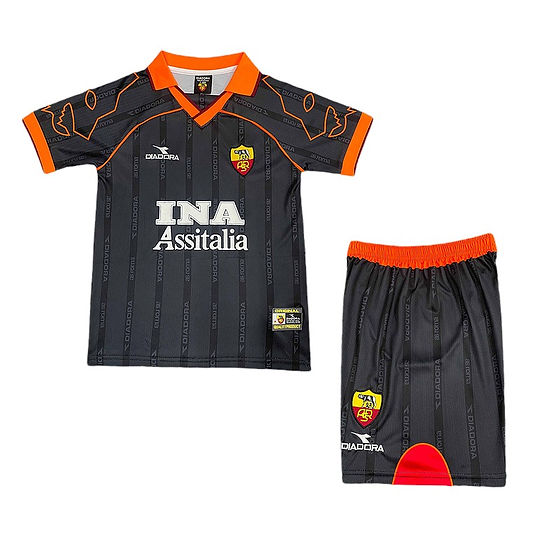 Retro Roma Away Kids Kit 1999/2000 - Retro Shirt Stories