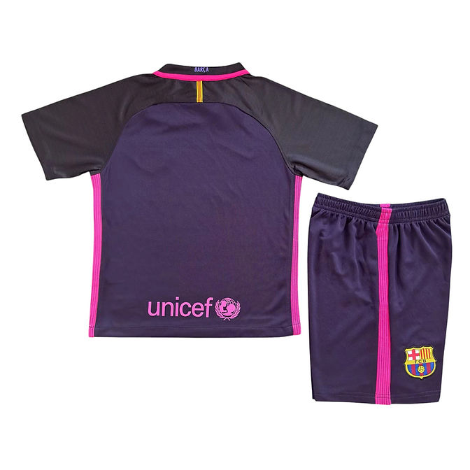 Retro Barcelona Away Kids Kit 2016/2017 - Retro Shirt Stories