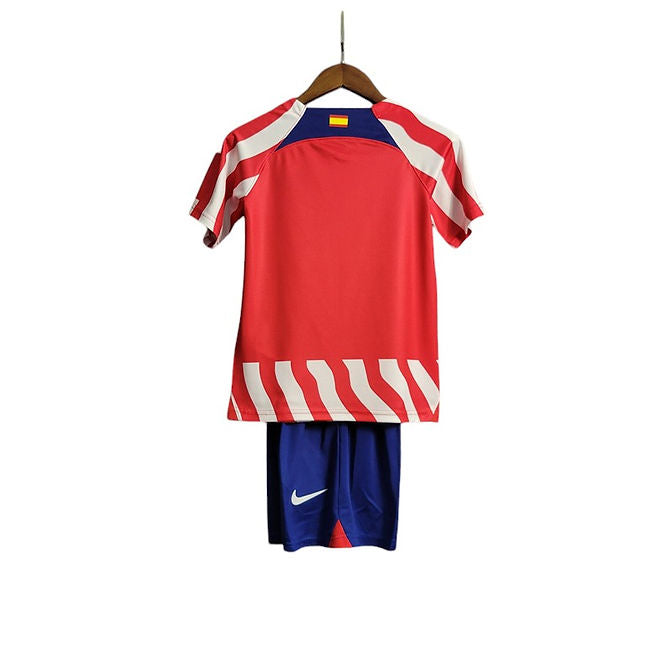 Atlético Madrid Home Kids Kit 2022/2023 - Retro Shirt Stories