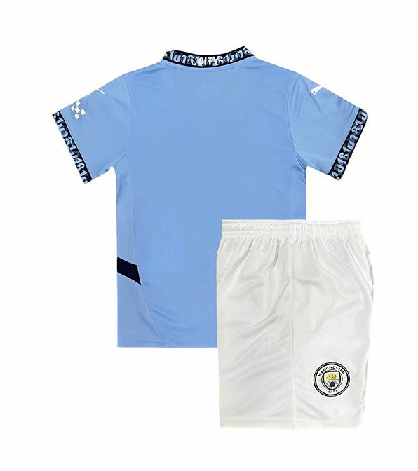 Manchester City Home Kids Kit 2024/2025 - Retro Shirt Stories