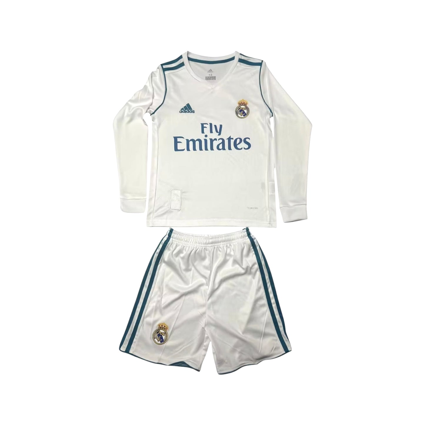 Retro Real Madrid LS Home Kids Kit 2017/2018 - Retro Shirt Stories