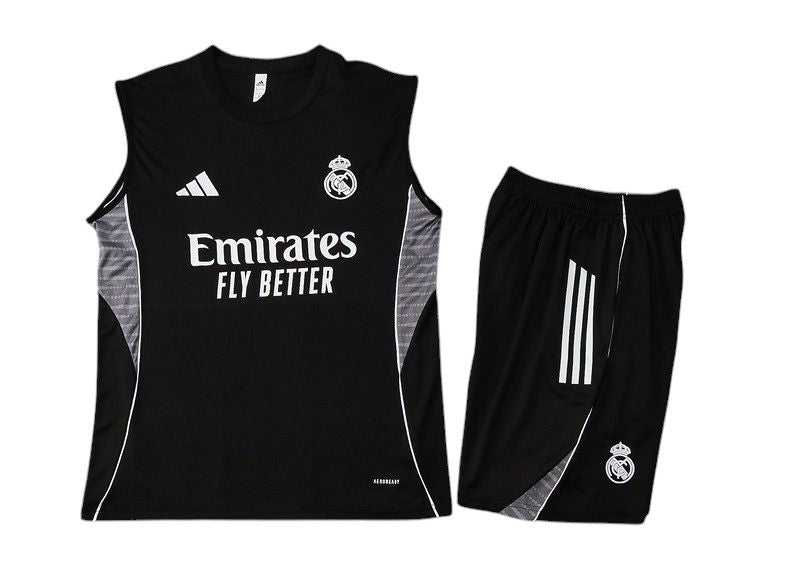 Real Madrid 2025/2026 Training Vest Kit Black - Retro Shirt Stories