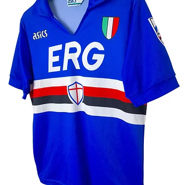 Retro Sampdoria Home Shirt 1990/1991 - Retro Shirt Stories