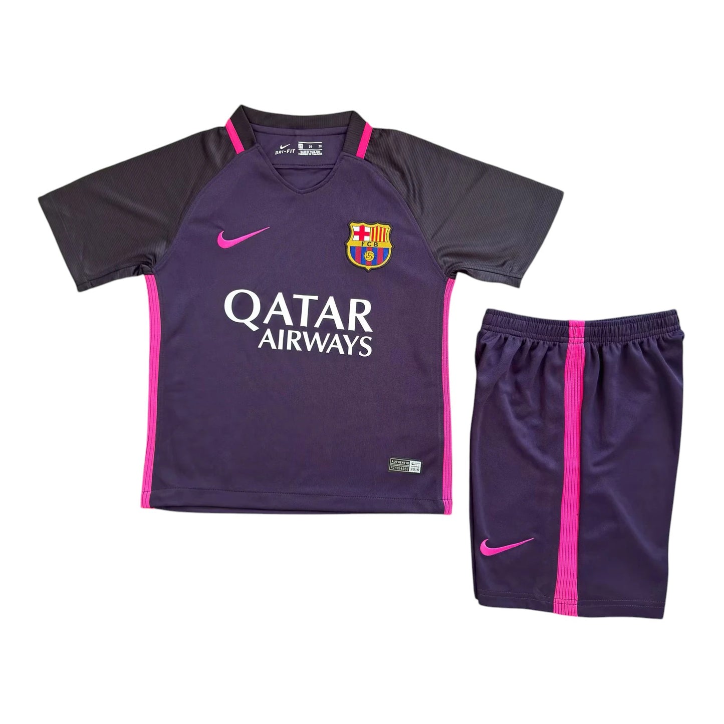 Retro Barcelona Away Kids Kit 2016/2017 - Retro Shirt Stories