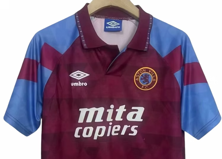 Retro Aston Villa Home Shirt 1990/1992 - Time Warp Kits