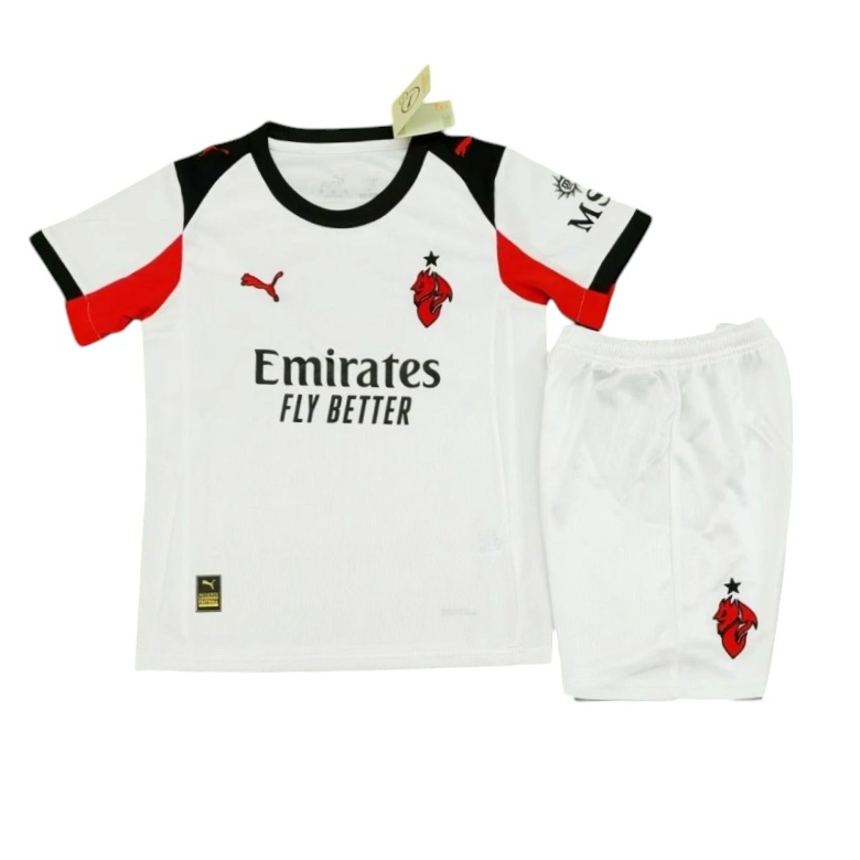 AC Milan Away Kids Kit 2025/2026 - Retro Shirt Stories