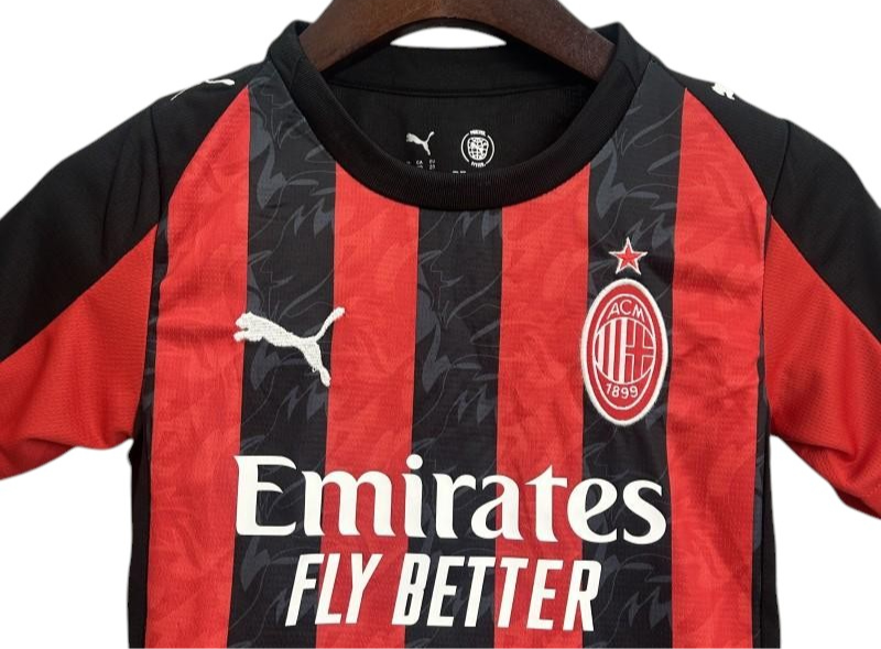 AC Milan Home Kids Kit 2025/2026 - Retro Shirt Stories