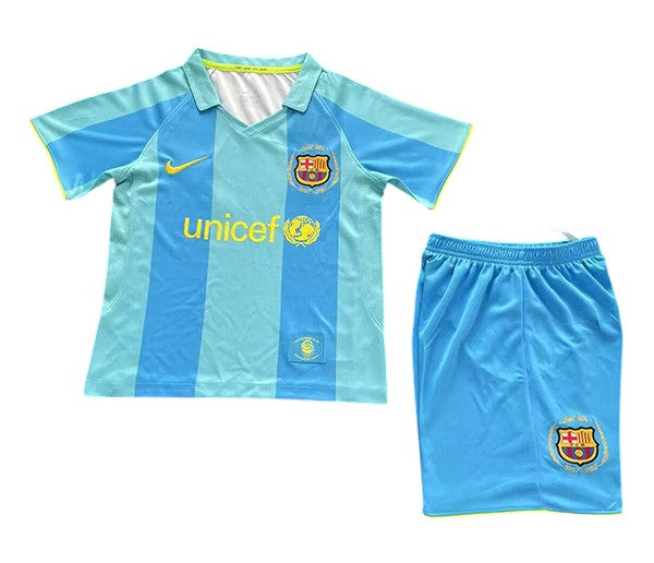 Retro Barcelona Away Kids Kit 2007/2008 - Retro Shirt Stories