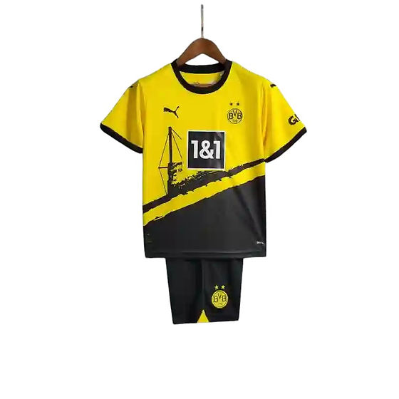 Borussia Dortmund Home Kids Kit 2023/2024 - Retro Shirt Stories