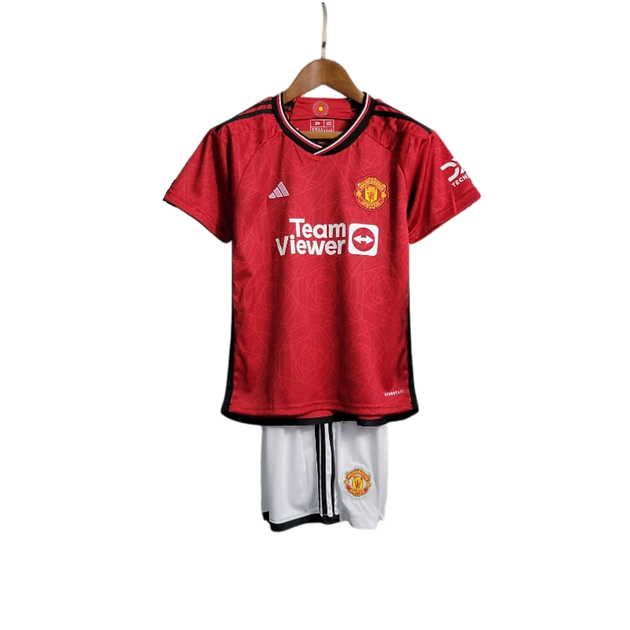 Manchester United Home Kids Kit 2023/2024 - Retro Shirt Stories