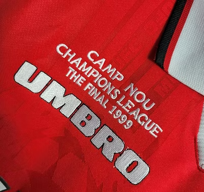 Retro Manchester United Home Shirt (CL Final edition) 1998/1999 - Retro Shirt Stories