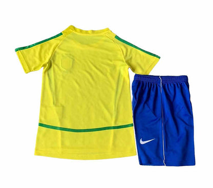 Retro Brazil Home Kids Kit 2002 - Retro Shirt Stories