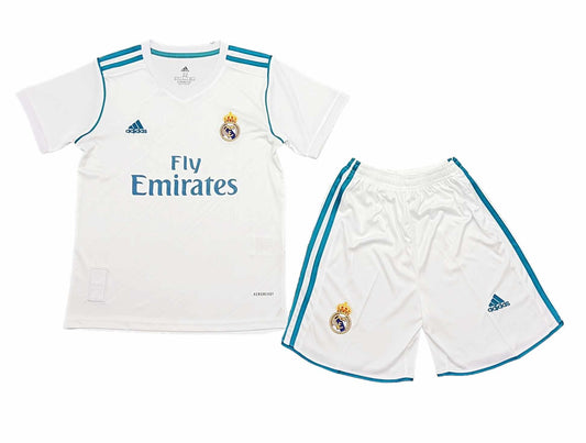Retro Real Madrid Home Kids Kit 2017/2018 - Retro Shirt Stories