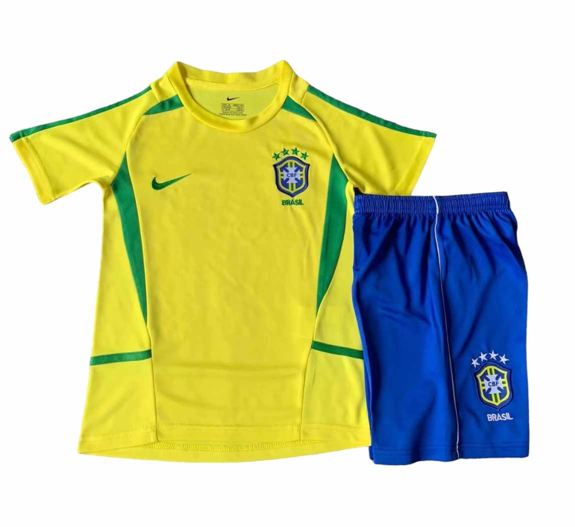 Retro Brazil Home Kids Kit 2002 - Retro Shirt Stories