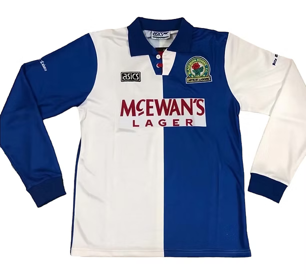 Retro Blackburn Rovers LS Home Shirt 1994/1995 - Time Warp Kits