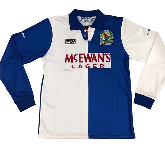 Retro Blackburn Rovers LS Home Shirt 1994/1995 - Time Warp Kits