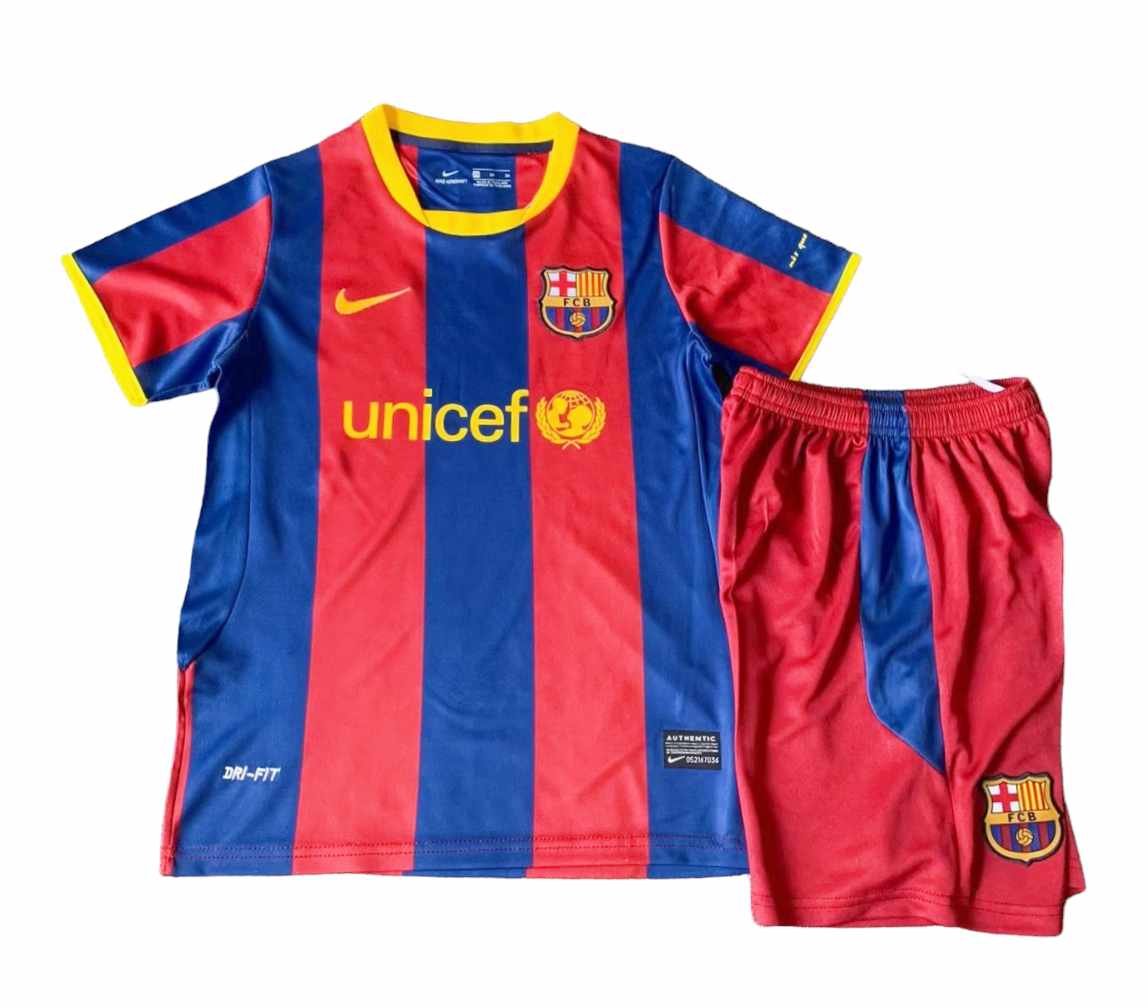 Retro Barcelona Home Kids Kit 2010/2011 - Retro Shirt Stories