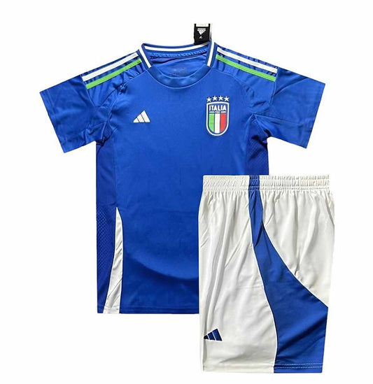 Euro 2024 Italy Home Kids Kit - Retro Shirt Stories
