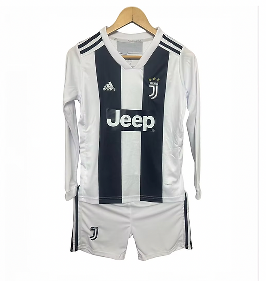 Juventus LS Home Kids Kit 2018/2019 - Retro Shirt Stories