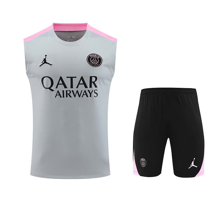 PSG 2024/2025 Training Vest Kit Grey - Retro Shirt Stories
