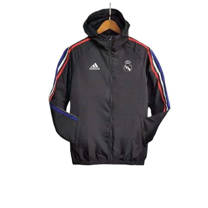 Real Madrid 2024/2025 Windbreaker Jacket Black - Retro Shirt Stories