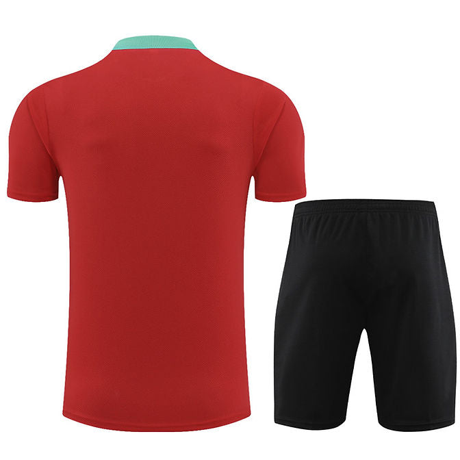 Portugal 2024 Kids Training Kit Red - Retro Shirt Stories