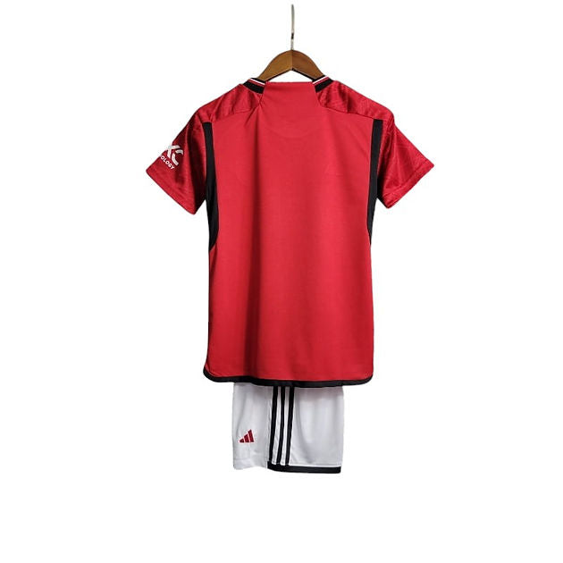Manchester United Home Kids Kit 2023/2024 - Retro Shirt Stories