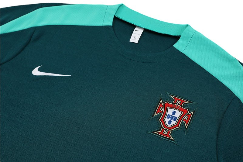 Portugal 2024 Kids Training Kit Green - Retro Shirt Stories
