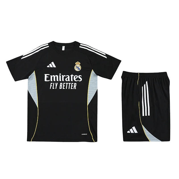 Real Madrid 2025/2026 Kids Training Kit Black - Retro Shirt Stories