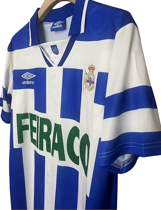 Retro Deportivo La Coruna Home Shirt 1994/1995 - Retro Shirt Stories