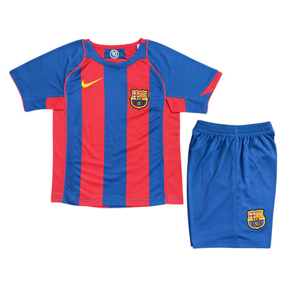 Retro Barcelona Home Kids Kit 2004/2005 - Retro Shirt Stories