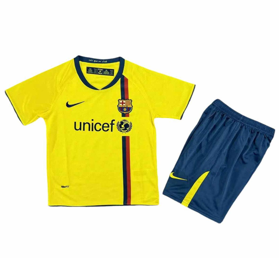 Retro Barcelona Away Kids Kit 2008/2009 - Retro Shirt Stories