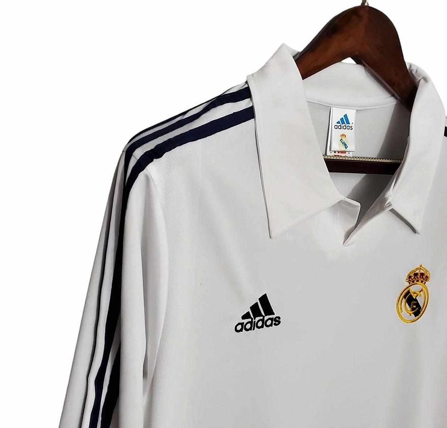 Retro Real Madrid CL Home LS Shirt 2001/2002 - Time Warp Kits