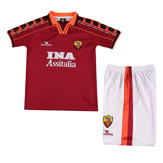 Retro Roma Home Kids Kit 1998/1999 - Retro Shirt Stories