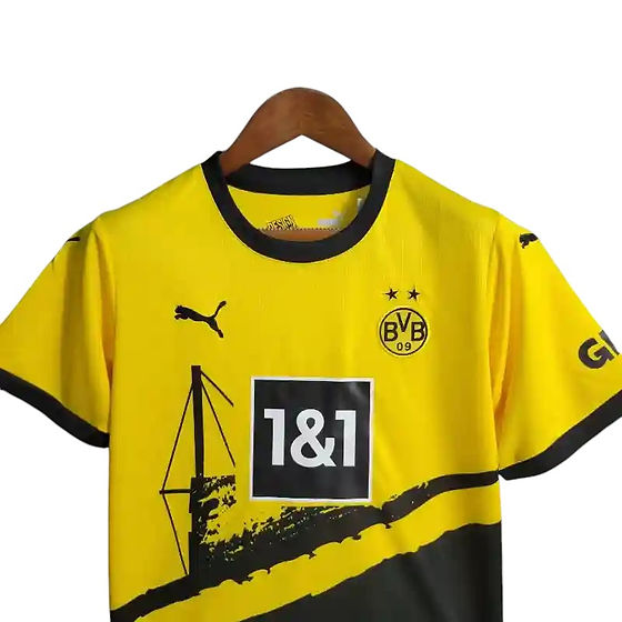 Borussia Dortmund Home Kids Kit 2023/2024 - Retro Shirt Stories