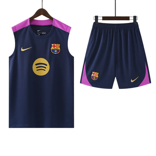 Barcelona 2025/2026 Training Vest Kit Navy - Retro Shirt Stories