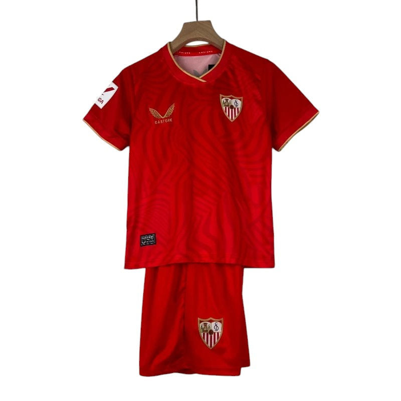 Sevilla Away Kids Kit 2023/2024 - Retro Shirt Stories