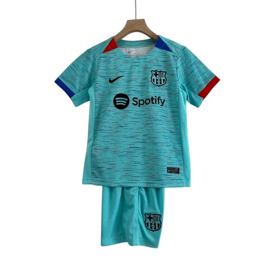 Barcelona 3rd Kids Kit 2023/2024 - Retro Shirt Stories