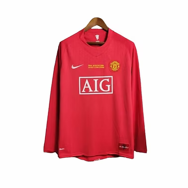Retro Manchester United Home LS Shirt CL Final Edition 2008 - Retro Shirt Stories