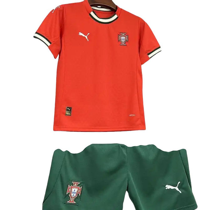 Portugal Home Kids Kit 2025 - Retro Shirt Stories