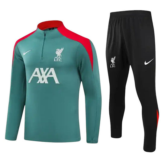 Liverpool Long Sleeve 2024/2025 Training Kit Green - Retro Shirt Stories