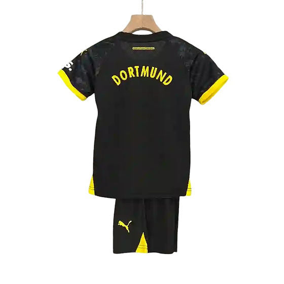 Borussia Dortmund Away Kids Kit 2023/2024 - Retro Shirt Stories