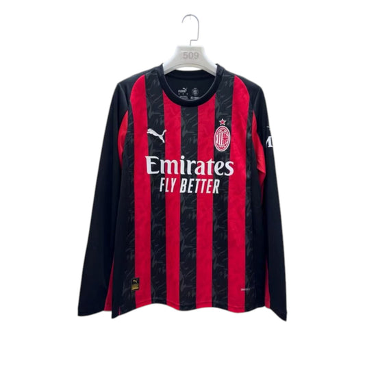 AC Milan LS Home Shirt 2025/2026 - Retro Shirt Stories