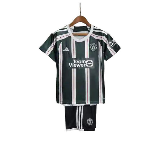 Manchester United Away Kids Kit 2023/2024 - Retro Shirt Stories