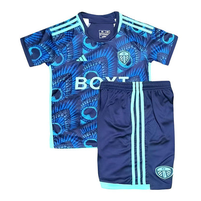 Leeds Away Kids Kit 2023/2024 - Retro Shirt Stories