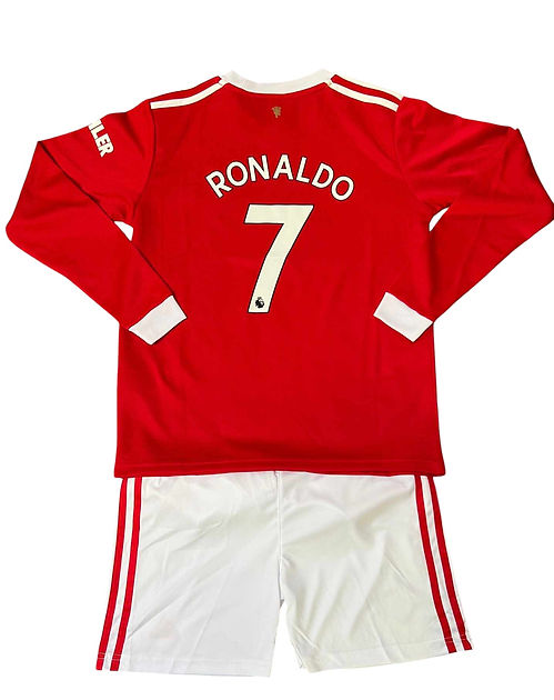 Manchester United LS Home Kids Kit 2021/2022 - Retro Shirt Stories