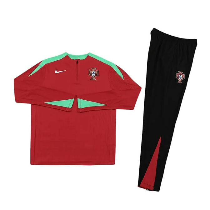 Portugal Long Sleeve 2024/2025 Training Kit Red - Retro Shirt Stories