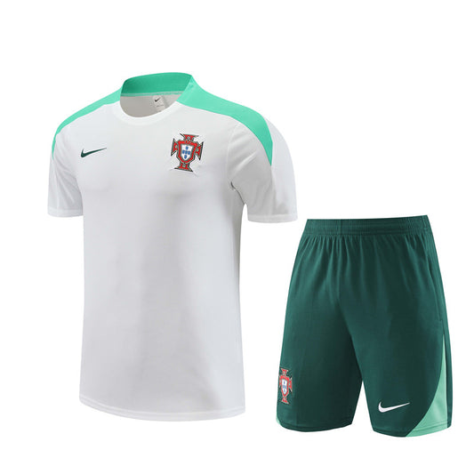 Portugal 2024 Kids Training Kit White - Retro Shirt Stories