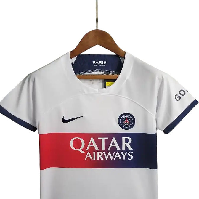 PSG Away Kids Kit 2023/2024 - Retro Shirt Stories