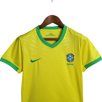 Brazil Home Kids Kit 2023 - Retro Shirt Stories